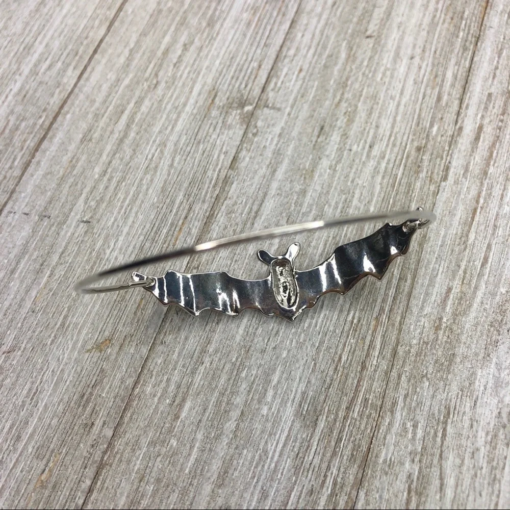 Silver Bat Bangle